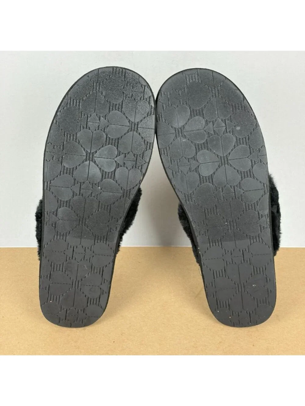 Kate Spade Lacey Slippers Womens 10.5 Black Gold Pink Lined Sparkle